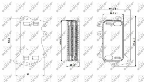 Радіатор масляний BMW 1 (F20)/3 (F30)/5 (F11)/X3 (F25) 07-18 (теплообмінник) (N47)