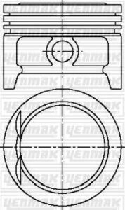 Поршень с кольцами і пальцем (размер отв. 77.60/std) opel astra f/g, corsa, 1,4 (x 1,4 xe, nc,ne,nz)