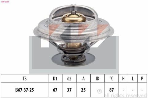 Термостат 580 256S KW (аналог EPS 1.880.256S/Facet 7.8256S)