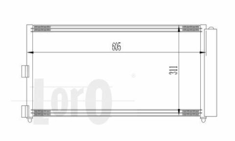 Радіатор кондиціонера Doblo 1.3/1.9 JTD/D Multijet 03-