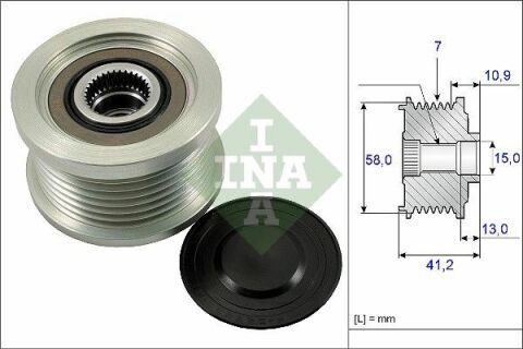 Шків генератора Toyota Land Cruiser Prado 3.0D-4D 00-10 (7PK)