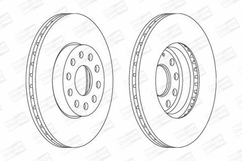 Диск гальм передній Audi A3 03-,Golf III,IV,V,Caddy III,IV 1.0/2.0TDI, Jetta 1.6,Touran 05-,Skoda Octavia II,III VW