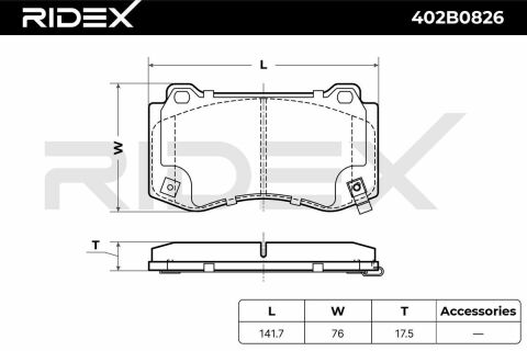 Комплект тормозных колодок, дисковый тормоз