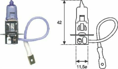 Лампа галогенна H3 12V 55W PK22s Standard