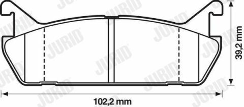 JURID MAZDA Колодки гальмівні задні 323 1.9I 16V 89-94