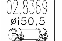 Муфта выхлопной системы (Тип А; внутр. диаметр - 50,5 мм, длина - 125 мм)