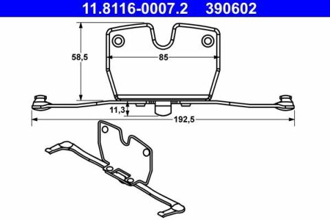 Планка суппорта (переднего) прижимная (к-кт) BMW 5 (F10/F11)/7 (F01/F02/F03/F04) 08-16 (Ate)