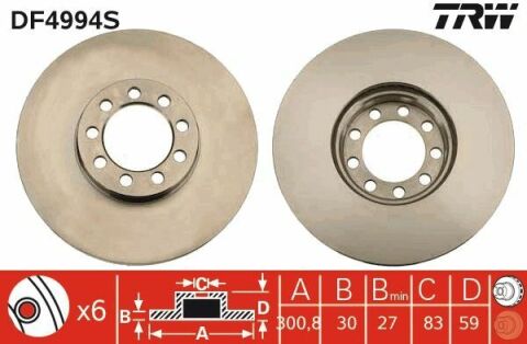 DF4994S  TRW - Гальмівний диск
