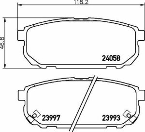 Колодки тормозные задние Kia Sorento 02- (sumitomo)