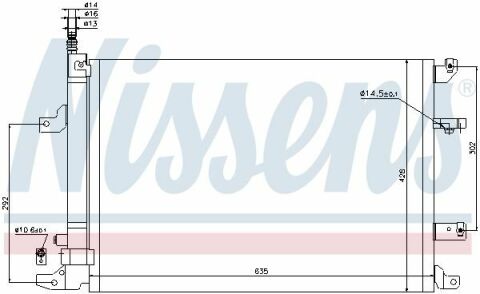 Конденсер VOLVO S60(00-)2.0 T(+)[OE 30781281]