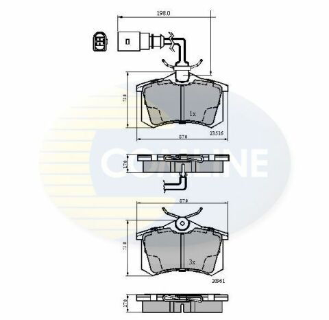 CBP1797 Comline - Тормозные колодки для дисков