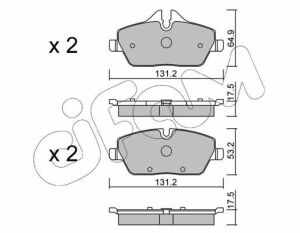 Гальмівні колодки пер. BMW 1 E87/Mini Cooper 1.2-2.0 03-12