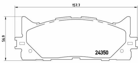 Колодки гальмівні (передні) Toyota Camry/Lexus ES 01- (Akebono)