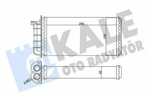 KALE FIAT Радіатор опалення Bravo,Marea,Alfa Romeo 145/146