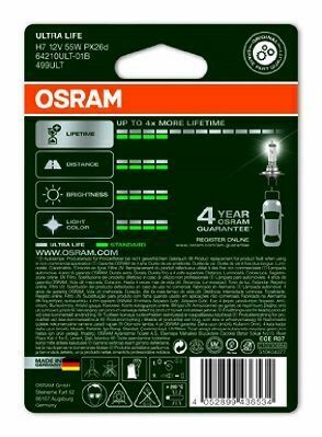 64210ULT-01B OSRAM ЛАМПА H7 12V 55W PX26d ULTRA LIFE 1шт.blister