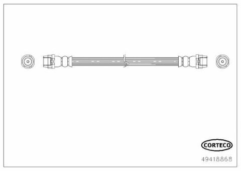 Шланг тормозной (задний) Chevrolet Aveo 1.2-1.4 11-(d=249mm)