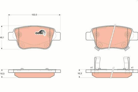 Тормозные колодки зад. Toyota Avensis 00-08 (Bosch)