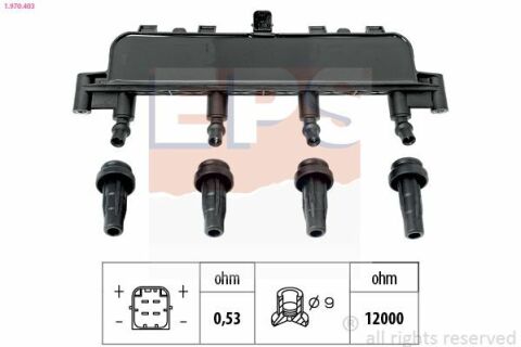 EPS CITROEN Котушка запалювання Berlingo 1,4 96-, EPS CITROEN Котушка запалювання Berlingo 1,4 96-,