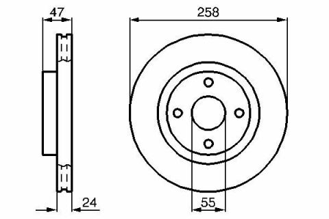 Диск гальмівний передній MAZDA 323F 1,9 16V/2,0D/TD 93-