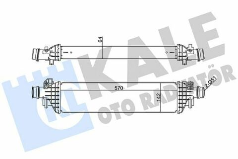 KALE OPEL Интеркулер Mokka,Chevrolet Tracker 1.3/1.7CDTI 12-