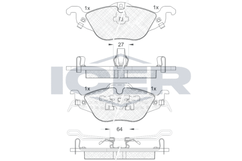 Колодки тормозные (передние) Opel Astra G 98-09/Chevrolet Corsa 94-02