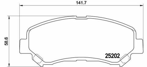 Колодки гальмівні (передні) Nissan Qashqai/X-Trail 07- (Akebono)