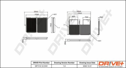 DP1110.12.0161 Drive+ Фільтр салону