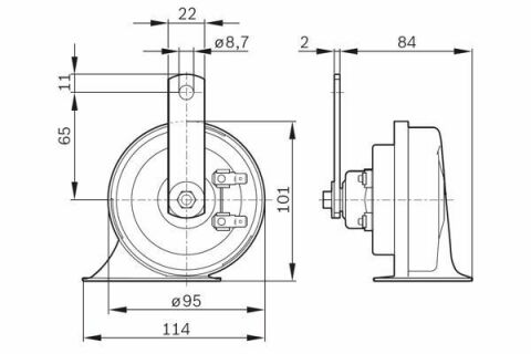 Звуковий сигнал Audi 80/100/A6/A8/MB E-class (W211)/VW Amarok/Caddy/Golf/Passat (500Hz)