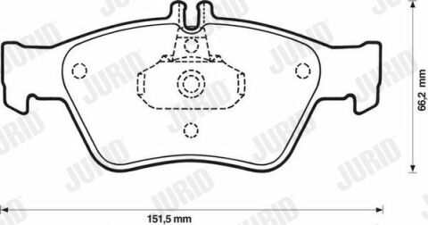 JURID Колодки гальмівні передні E 210 95-, C 202 93-