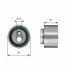 Натяжний ролик ременя ГРМ GATES POWERGRIP TENSIONER