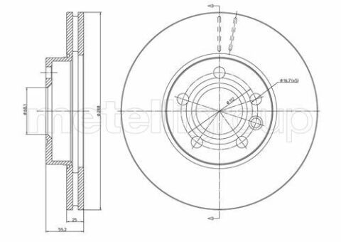 CIFAM VW Диск гальмівний передній Sharan,Ford Galaxy,Seat Alhambra