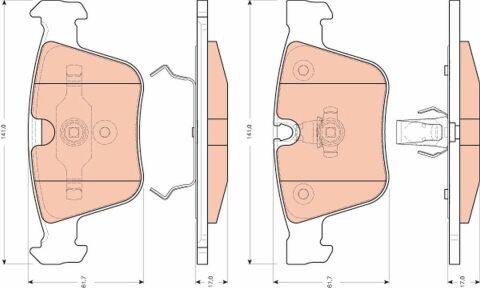 Колодки гальмівні MB S-Class 98-05-->