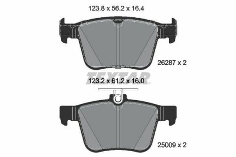 Колодки гальмівні (задні) Audi Q2/Q3/VW Passat/Tiguan/Skoda SuperB 17- (Teves) Q+