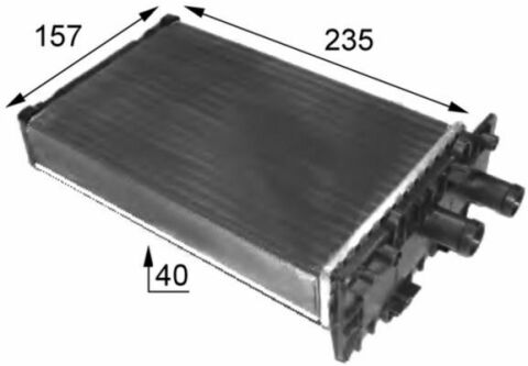 Радиатор печки VW T4 90-03(-AC) алюминиевый.