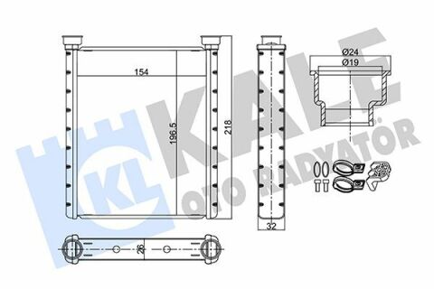 KALE DB Радиатор отопления W176/246 12-,Infiniti Q30