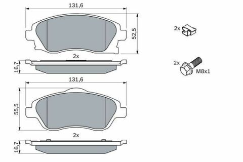 Колодки тормозные (передние) Opel Combo 01-/Corsa C 00-09/Meriva A 03-10/Tigra 04-10