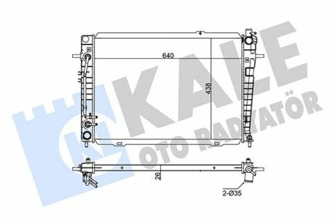 KALE HYUNDAI Радіатор охолодження Tucson, Kia Sportage 2.0/2.0CRDI 04-