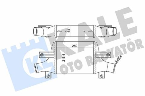 KALE CITROEN Intercooler C4 Aircross, Peugeot 4008, Mitsubishi ASX, Lancer VIII 1.6/1.8HDI 12-