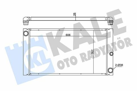 KALE BMW Радиатор охлаждения 5 E60,7 E65/66 520d/745d