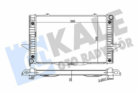 KALE VOLVO Радиатор охлаждения с АКПП 850,C70/S70/V70,XC70 2.0/2.5 95-