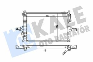 KALE VOLVO Радіатор охолодження з АКПП S60 I, S80 I, V70 II, XC70 2.0/3.0 99-