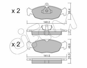 Тормозные колодки передние Astra F 91-,Vectra A 88-,Daewoo Lanos,Nexia OPEL