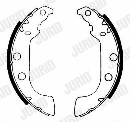 JURID PEUGEOT Щеки тормозные 228,6X42 306 93-, CITROEN ZX Break (N2) 1.9 D 94-97