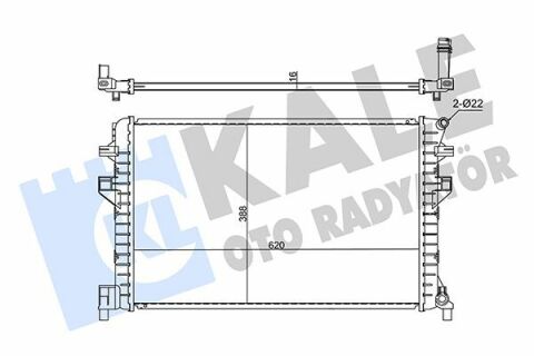 Радиатор охлаждения audi a3, golf, pasat, touran, skoda karoq, kodiaq, octavia iii 1.4tsi/2.0tdi