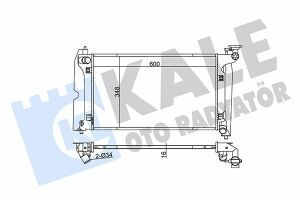 KALE TOYOTA Радиатор охлаждения Avensis,Corolla 1.4/1.8 01-