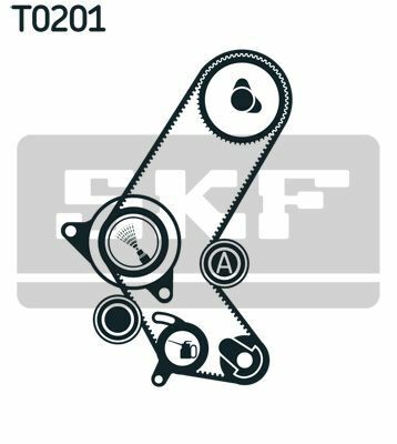 SKF К-кт ГРМ + 2 ролика натяжения + крепеж OPEL ASTRA 1.7CDTI