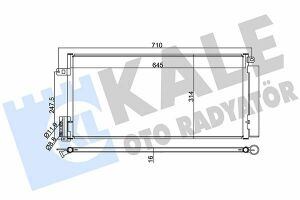 KALE OPEL Радиатор кондиционера Corsa D,Fiat Bravo II,Grande Punto,Punto 05-