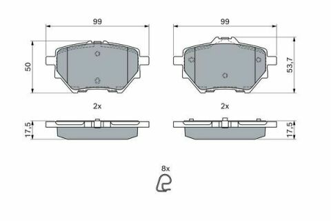 Тормозные колодки (задние) Citroen C4/Berlingo/Peugeot 308/508/3008/Partner/Opel Combo 13-