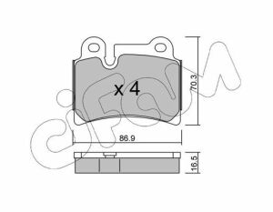 Гальмівні колодки зад. VW Touareg 02-10 (brembo)