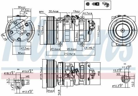 Компрессор MZ 6(07-)2.0 CDVi[OE GAM661K00]